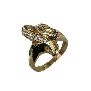 K18 18金 メレダイヤ付き リング【函館上磯店】