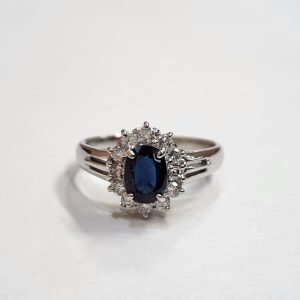 プラチナ (Pt850) リング サファイア 0.98ct メレ ダイヤ 2.50ct 宝飾品 指輪 ジュエリー 高価買取 | 根室市曙町