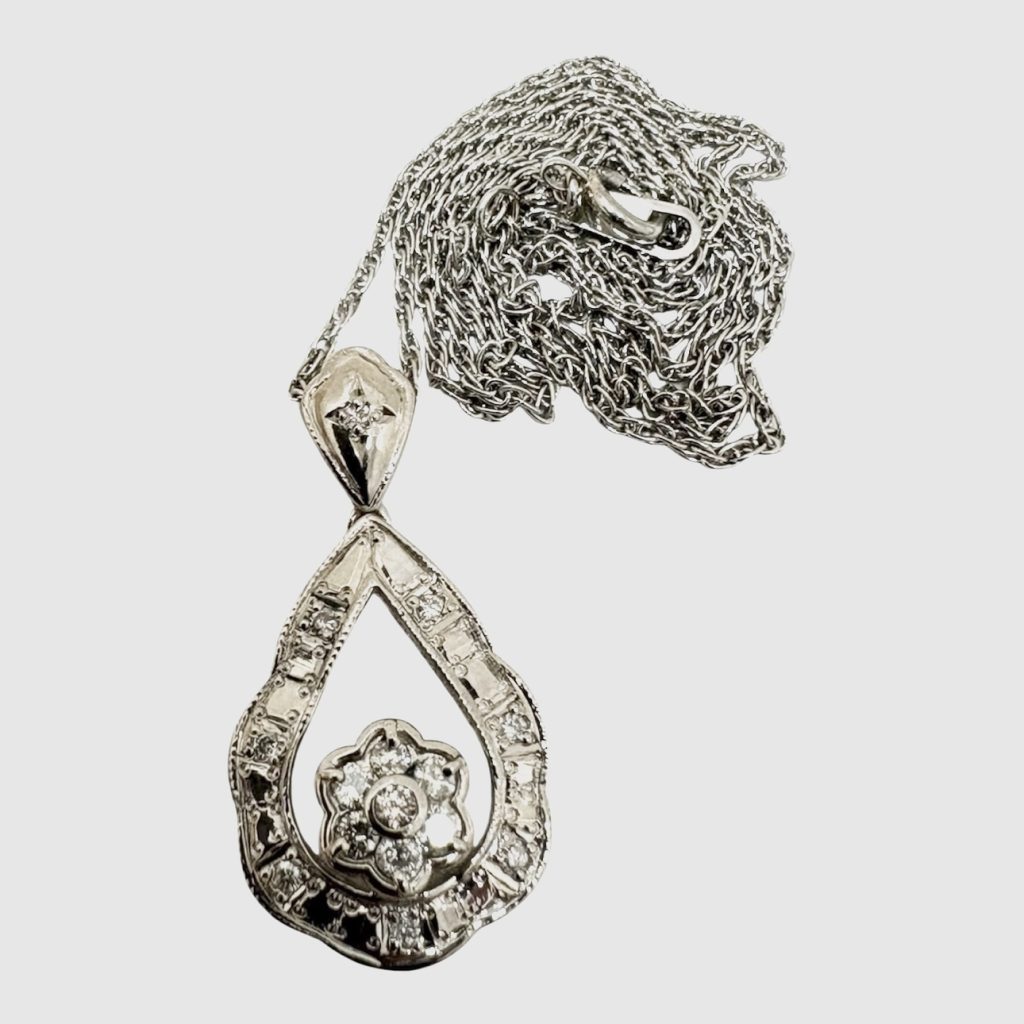 Pt850 チェーン Pt900 トップ ダイヤモンドネックレス プラチナ