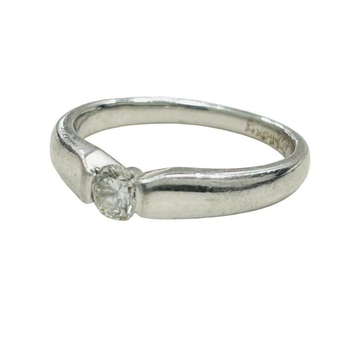 Pt900 ダイヤモンド0.19ct付きリング