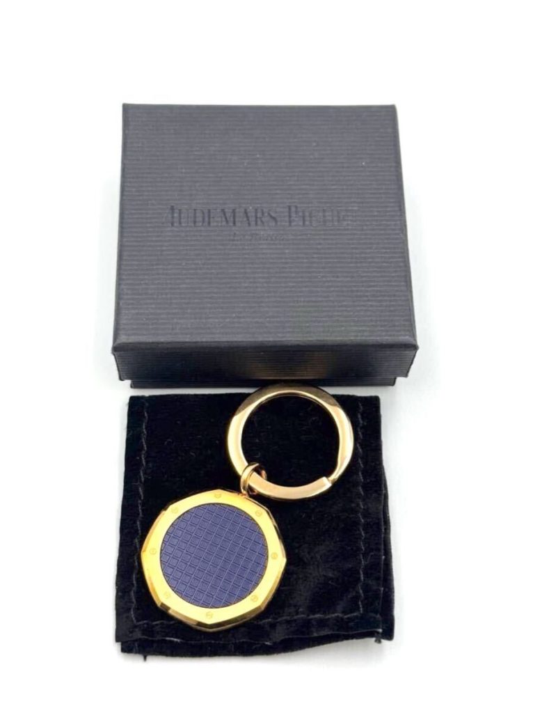 オーデマピゲ キーリング ゴールド×ブルー メンズ キーホルダー ノベルティー AUDEMARS PIGUET 時計 ロイヤルオーク