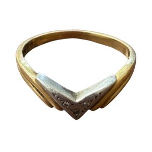 K18 Pt900 ハーフ コンビ リング