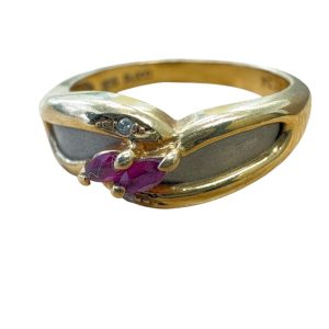 K18/pt900 コンビリング