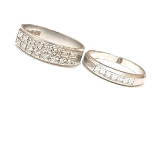 Pt900 メレダイヤモンド ハーフエタニティ リング