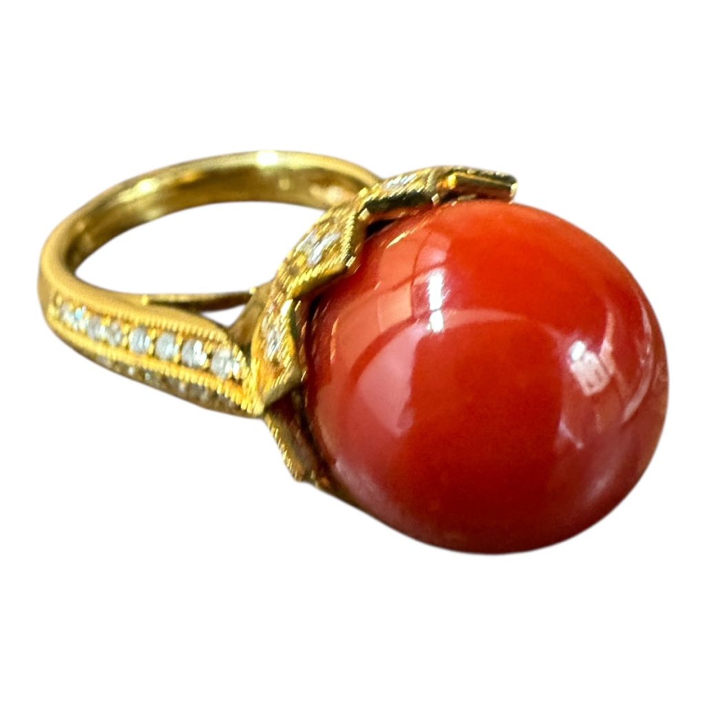 サンゴ K18（18金） リング