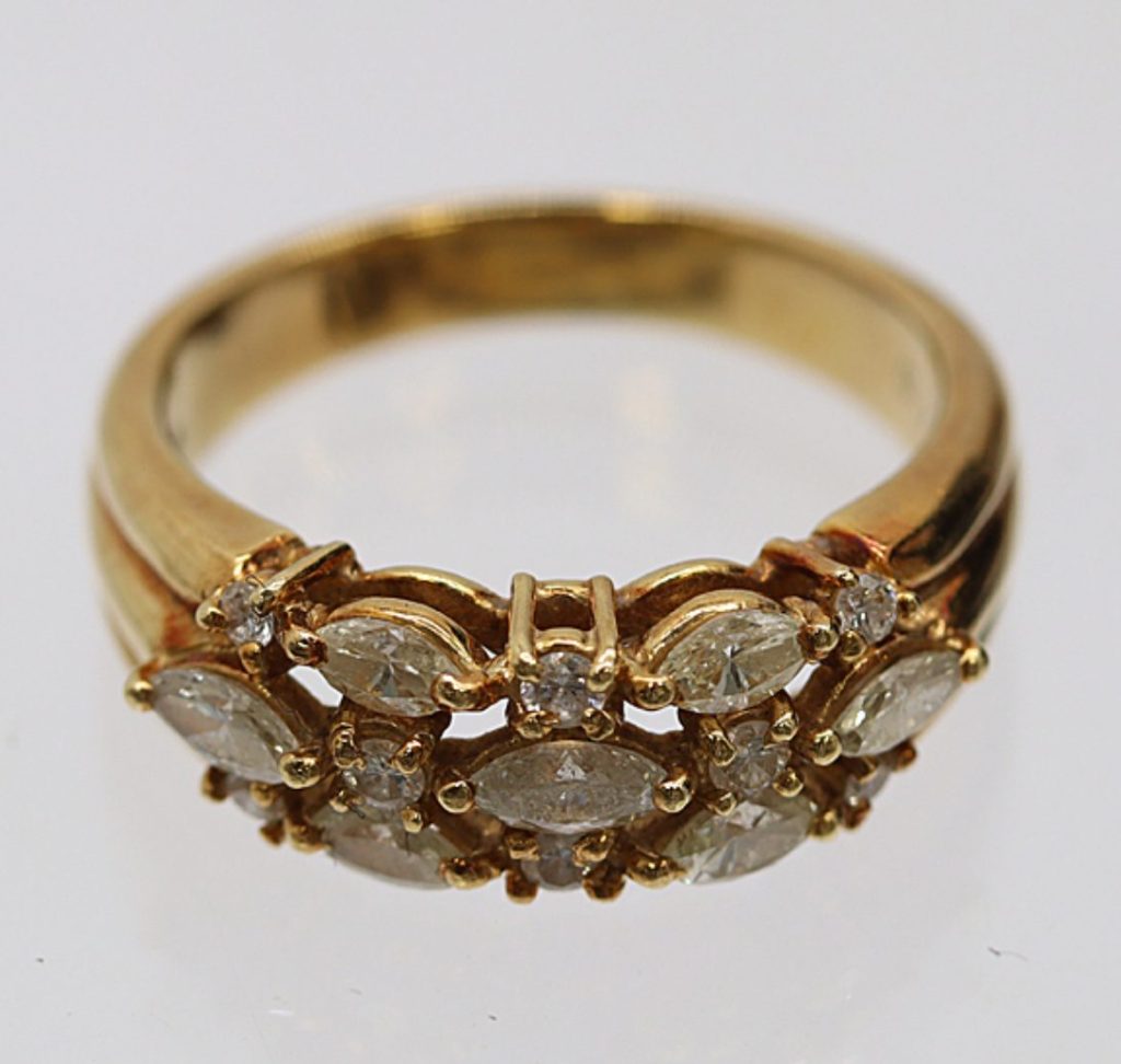 K18 18金 リング　ダイヤモンド