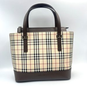 BURBERRY バーバリー ノバチェック トートバッグ キャンバス×レザー 査定無料 高価買取｜前橋市天川大島町