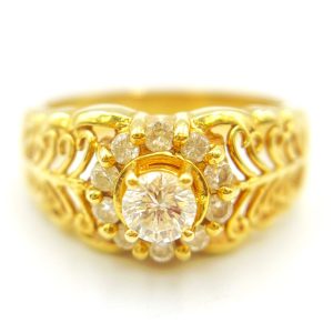 18金 ダイヤモンド リング K18 YG ゴールド 指輪 査定無料 高価買取｜前橋市文京町