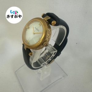 1円 グッチ 3600J 0095891 QZ ブラック文字盤 レディース腕時計 1円