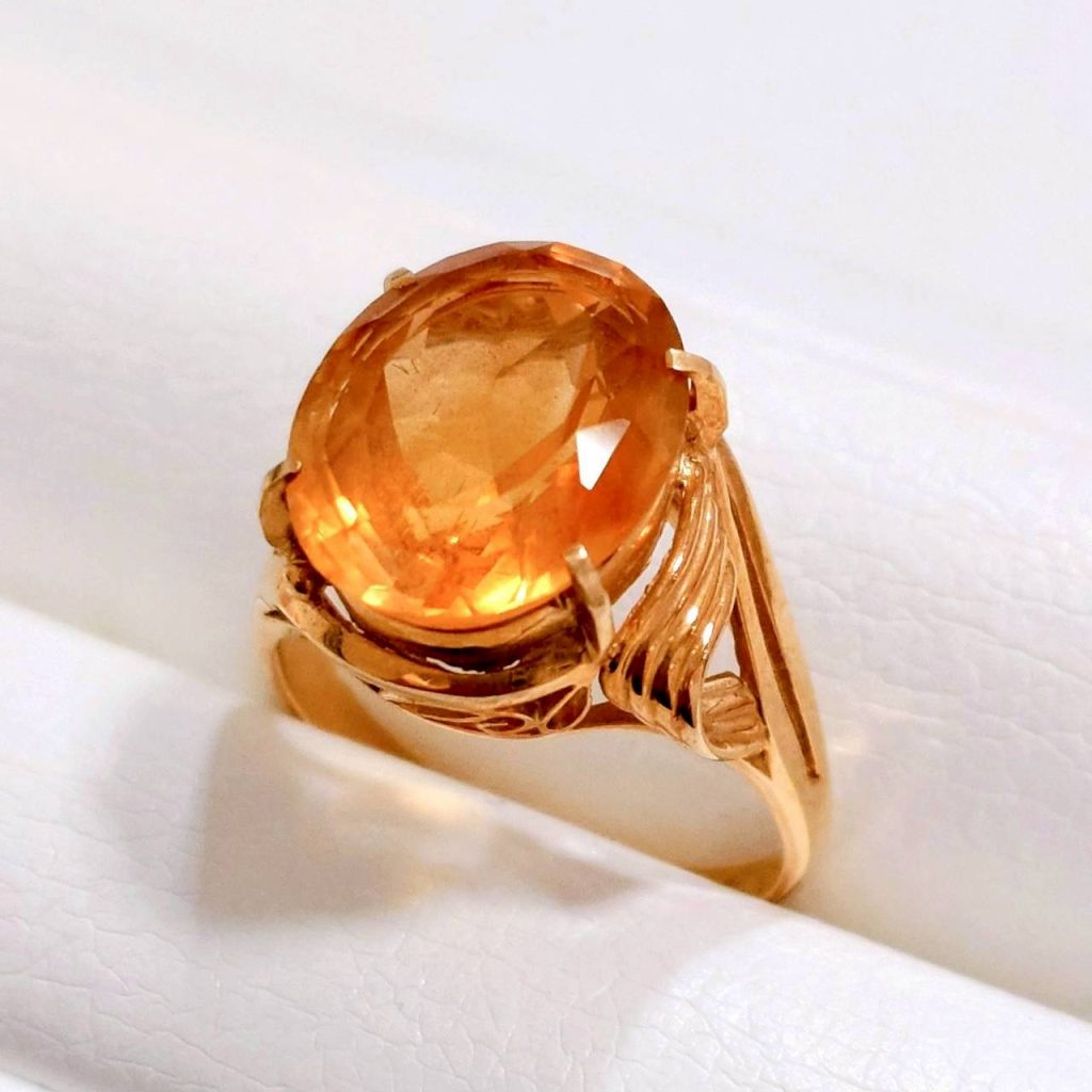 K18 18金 750 シトリン リング 指輪 アクセサリー