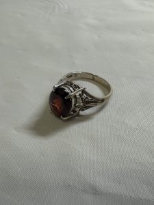 K14WG ガーネット リング
