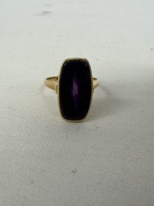 K18 大粒アメジスト デザインリング