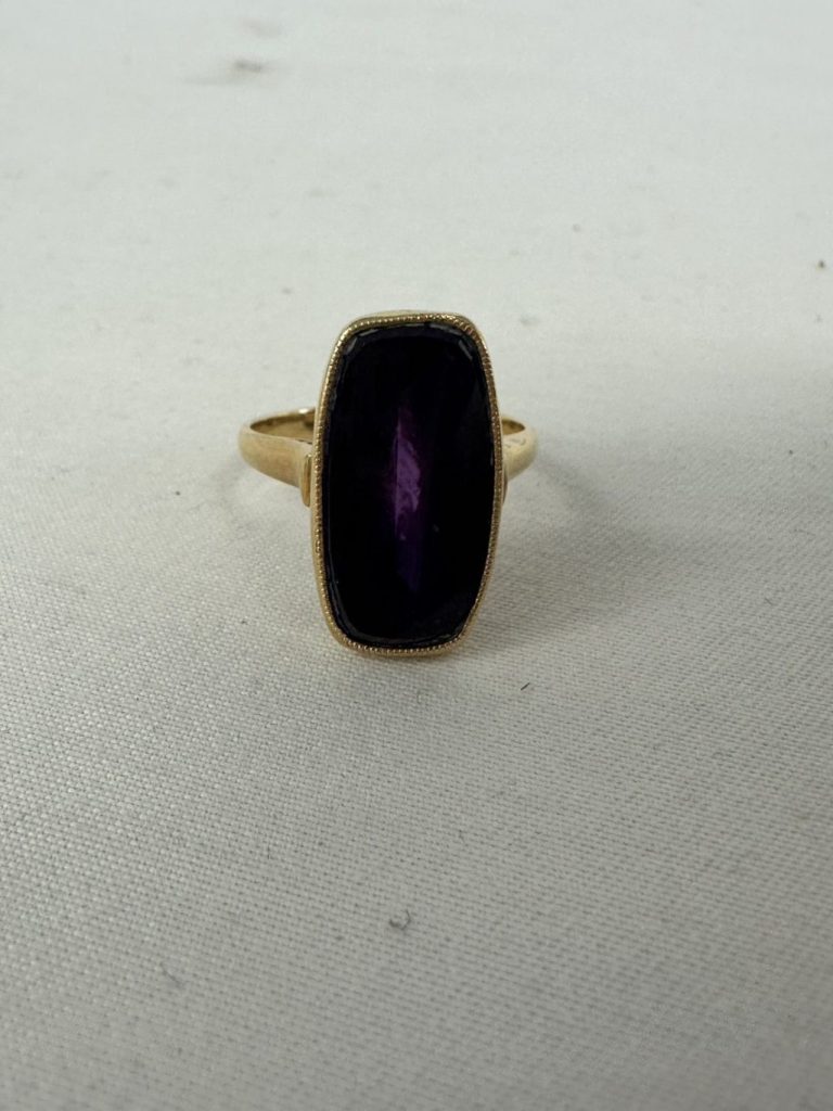 K18 大粒アメジスト デザインリング