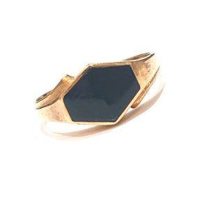 K18 ブラックオニキス リング