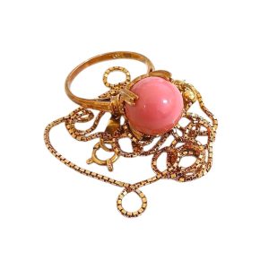 【K18 まとめ】18金・珊瑚・コーラル・ネックレス・リング・指輪・貴金属・アクセサリー
