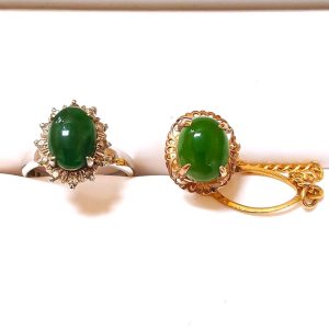 【K14 まとめ】14金・14金ホワイトゴールド・翡翠・メレダイヤ・カフス・リング・指輪・貴金属・アクセサリー