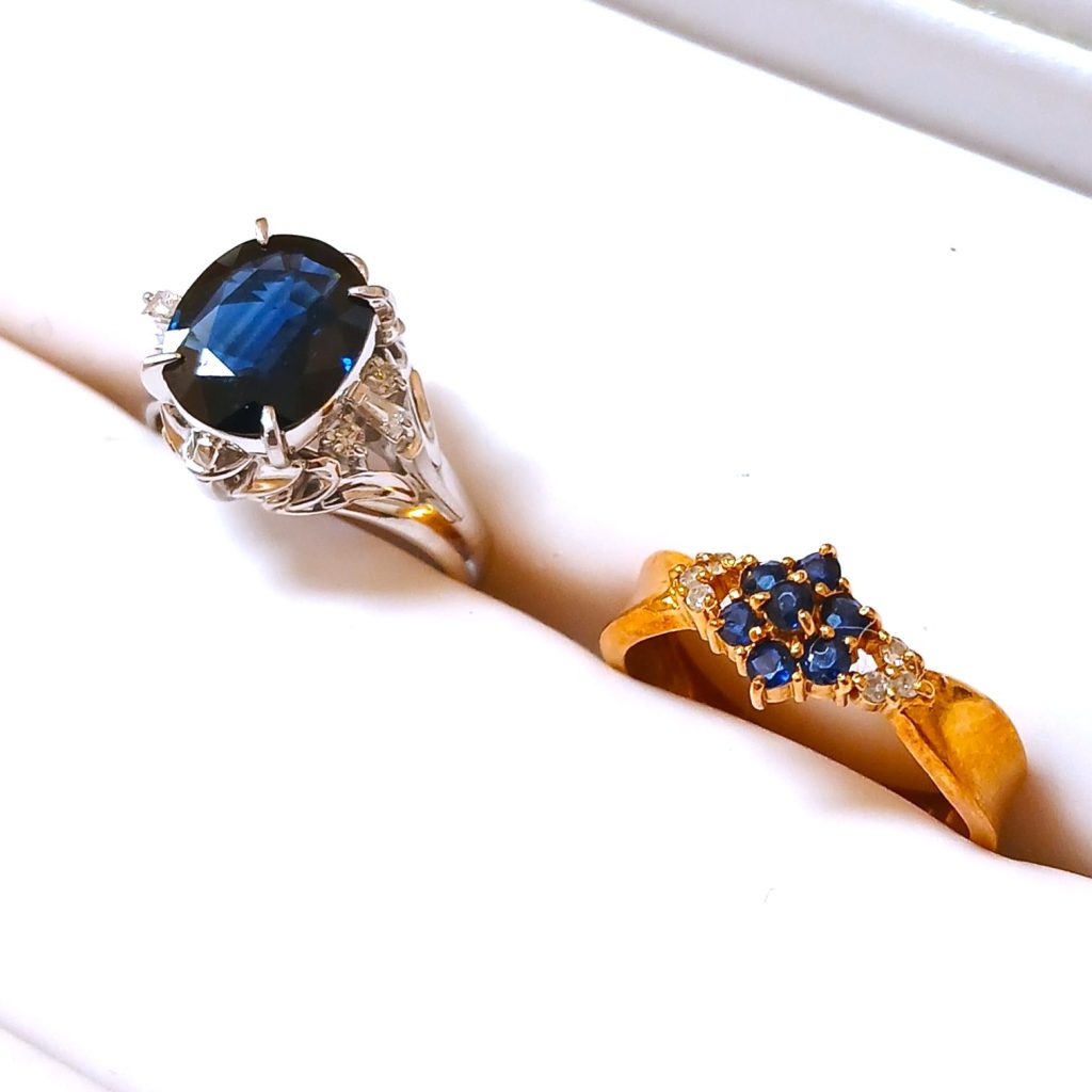 【K18 Pt900 まとめ】18金・プラチナ900・サファイア・メレダイヤ・リング・指輪・貴金属・アクセサリー