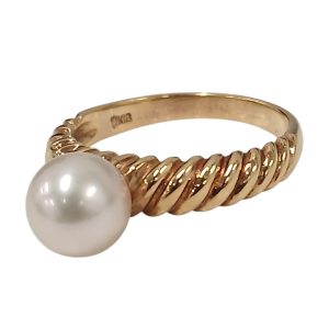 【K18 パール付きリング】貴金属・アクセサリー・指輪