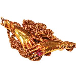 K18(18金)ルビー付きネックレス