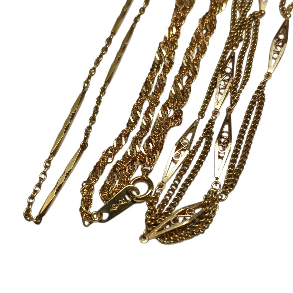 【K18 (18金)　ネックレス　まとめ/貴金属・宝石・アクセサリー・メンズ・レディース】