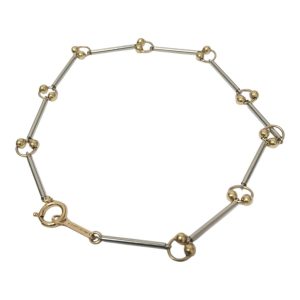 K18／Pt850 コンビブレスレット（ハーフ・プラチナベース）