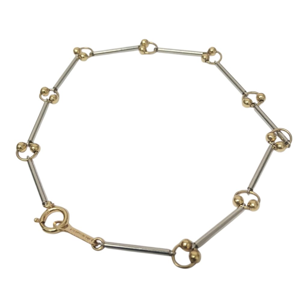 K18／Pt850 コンビブレスレット（ハーフ・プラチナベース）