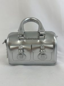 Dr. Martens シルバーミニボストンバッグ