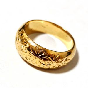 K18 18金 750 甲丸リング 指輪 アクセサリー