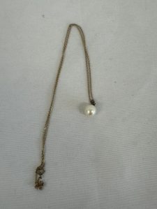 K18 パール付き ネックレス