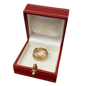 K18リング Cartier トリニティリング ケース付き