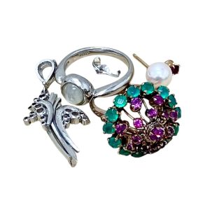 K18WG/K14/Pt900 リング/トップ/ピアス