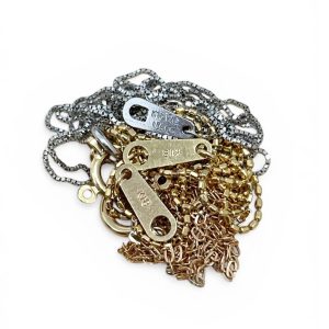 K18/K18WG 三連ネックレス