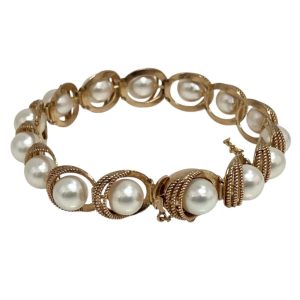 K14ブレスレット パール付き