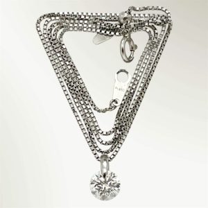 Pt850/Pt900 ネックレス ダイヤモンド付き