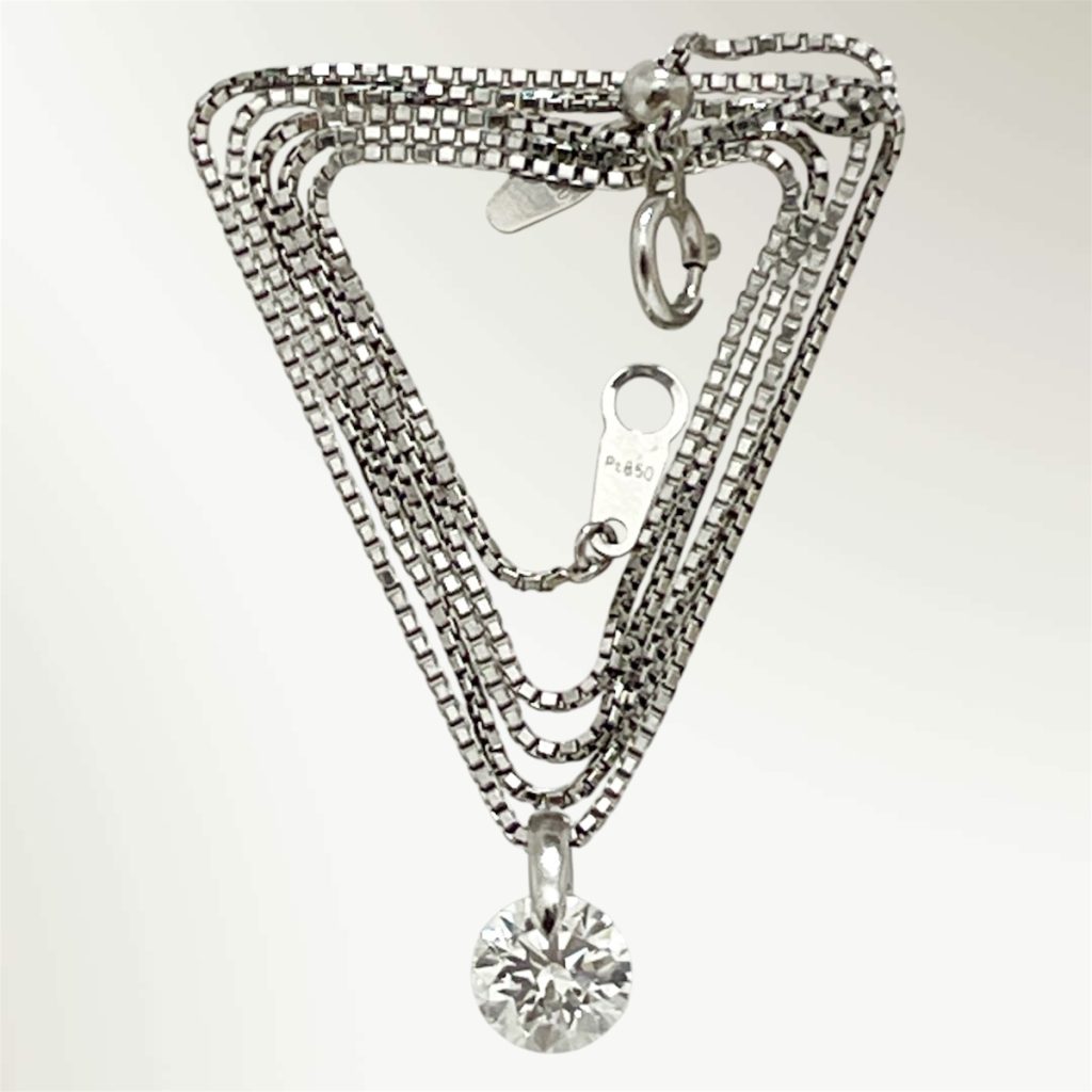 Pt850/Pt900 ネックレス ダイヤモンド付き