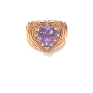 K18 アメジスト デザインリング