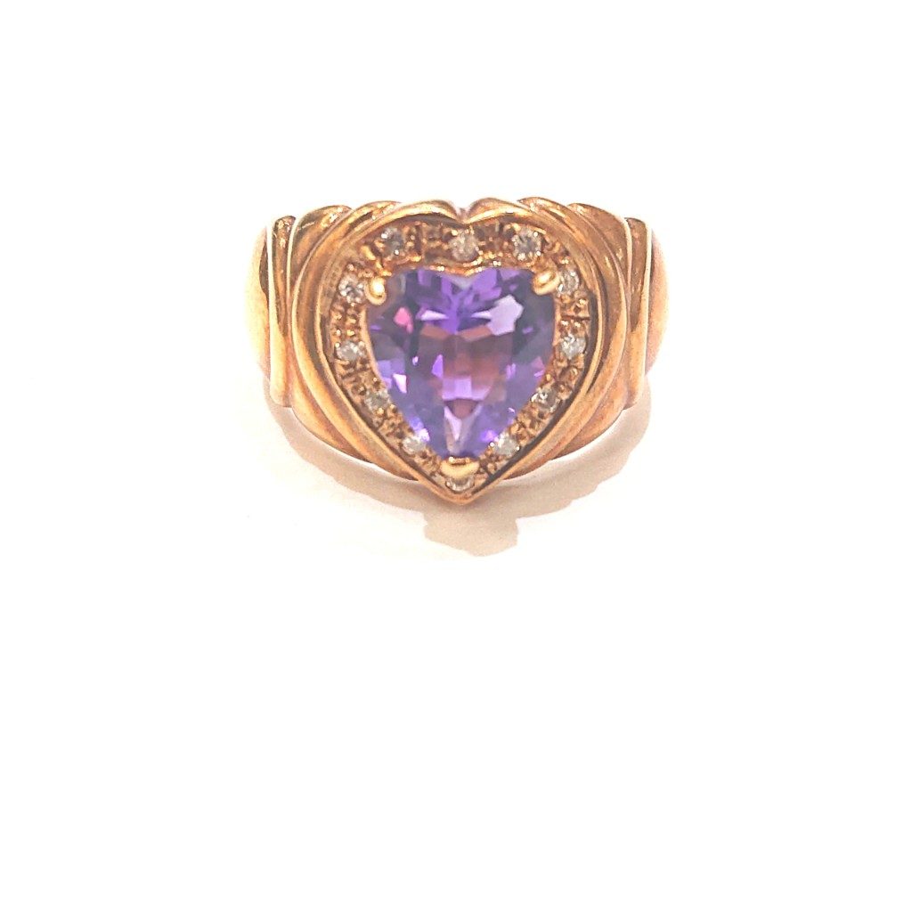 K18 アメジスト デザインリング