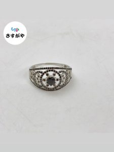 Pt900 ブラックダイヤモンド リング