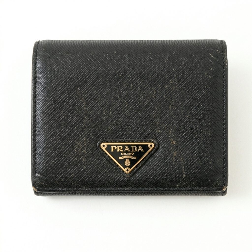プラダ サフィアーノレザー 二つ折り財布