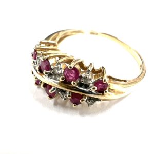 【貴金属】K18 18金 750 リング ルビー ダイヤ アクセサリー ジュエリー