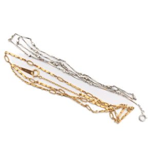 K18（18金）、Pt850（プラチナ850） ネックレス2点