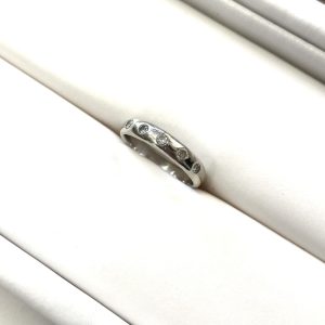 K14WG　14金ホワイトゴールド　リング　メレダイヤ