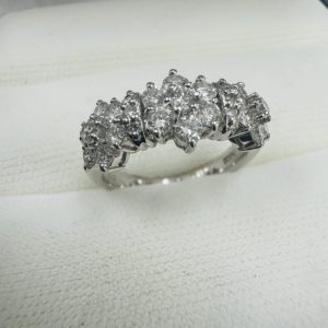 Pt850 プラチナ ダイヤ付きリング 指輪 メレダイヤ