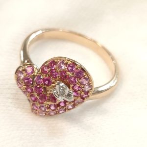 K18（18金）ピンクサファイアリング