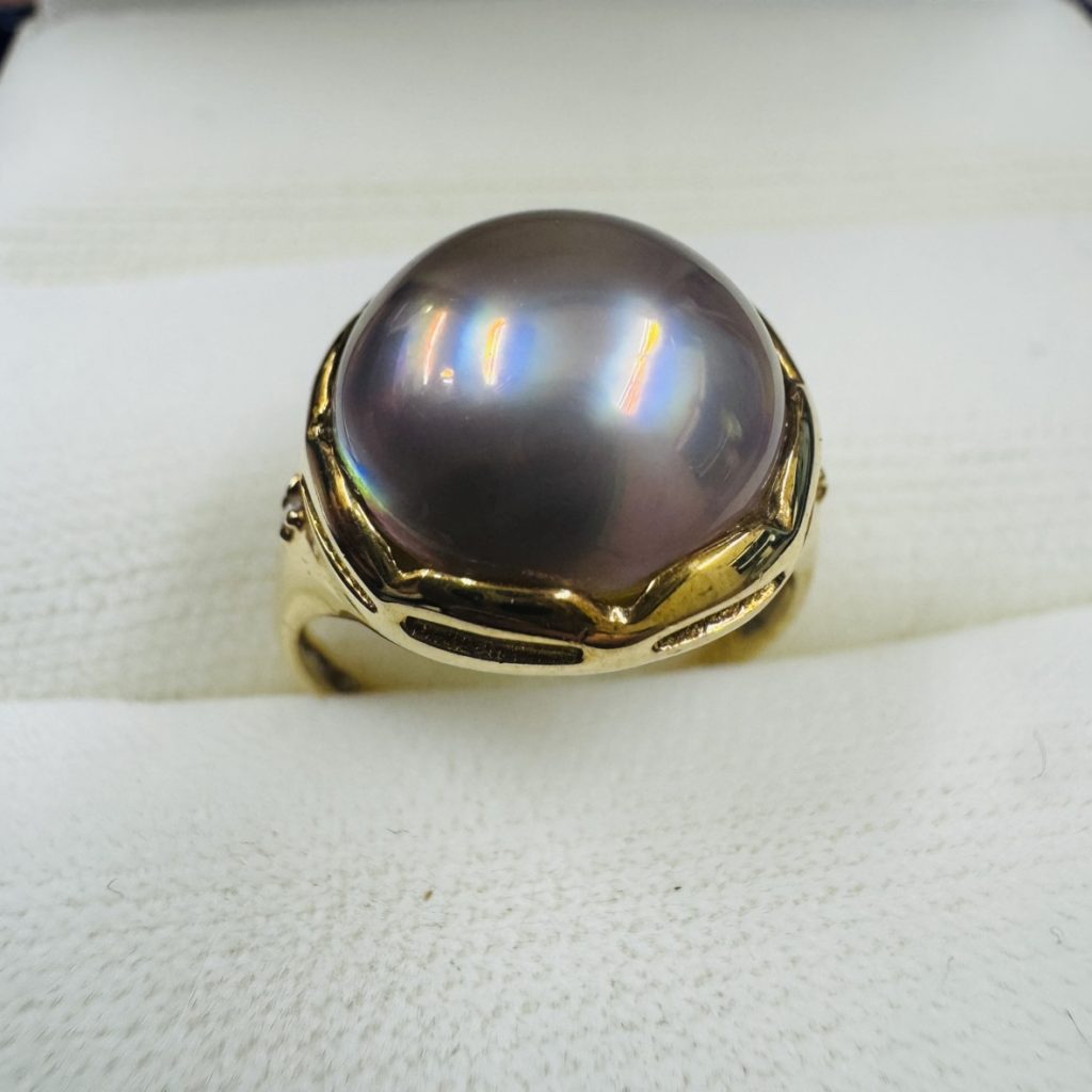 K18 18金 パール 真珠 指輪 リング