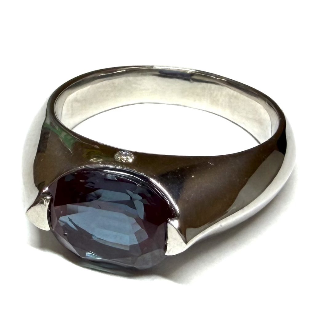 【貴金属】Pt900 プラチナ リング ジュエリー ブルートパーズ