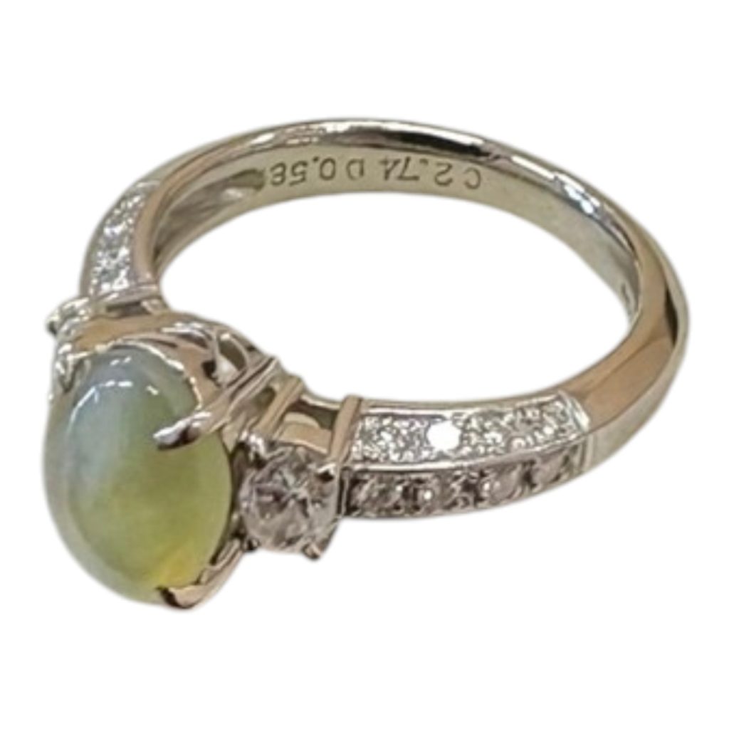 Pt900(プラチナ900) キャッツアイ リング