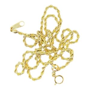 K18（18金）ロープチェーンネックレス