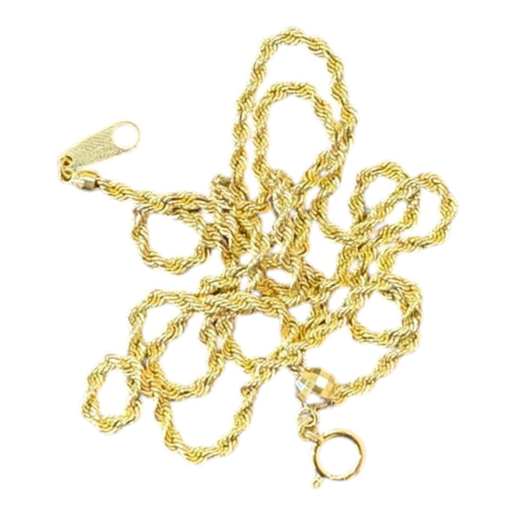 K18（18金）ロープチェーンネックレス