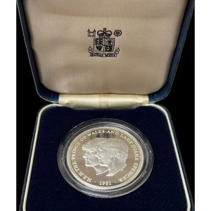 イギリス 1981年 チャールズ皇太子＆ダイアナ妃 御成婚記念プルーフ銀貨